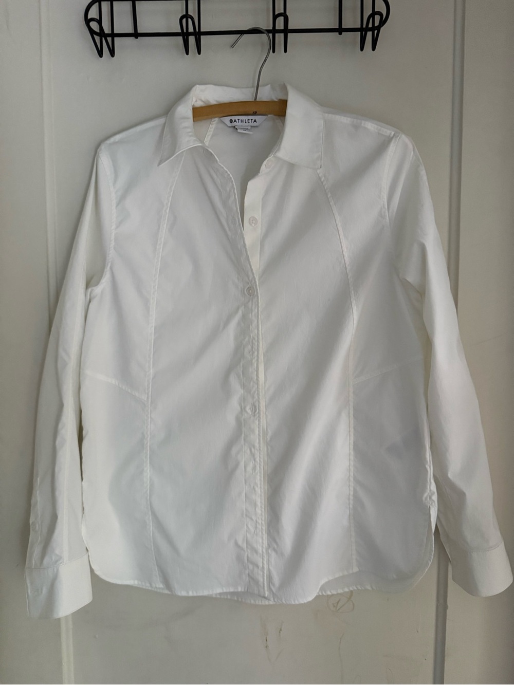 Athleta White Uptown Button-Down Shirt - Picture 4 of 6